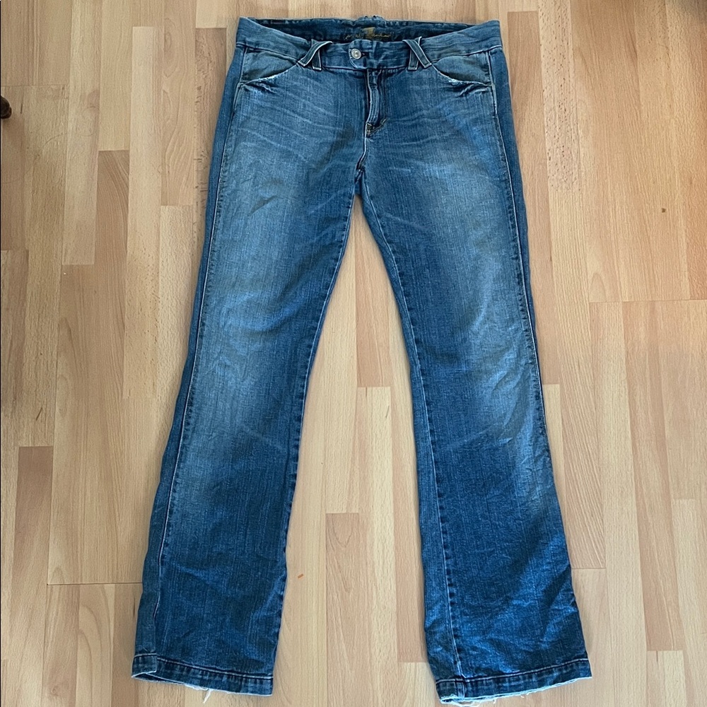Y2K low rise boot leg jeans